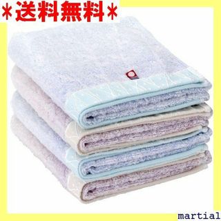 ☆ 今治タオル フェイスタオル コットン100％ つぼみ柄 ンク＋ブルー 221(その他)