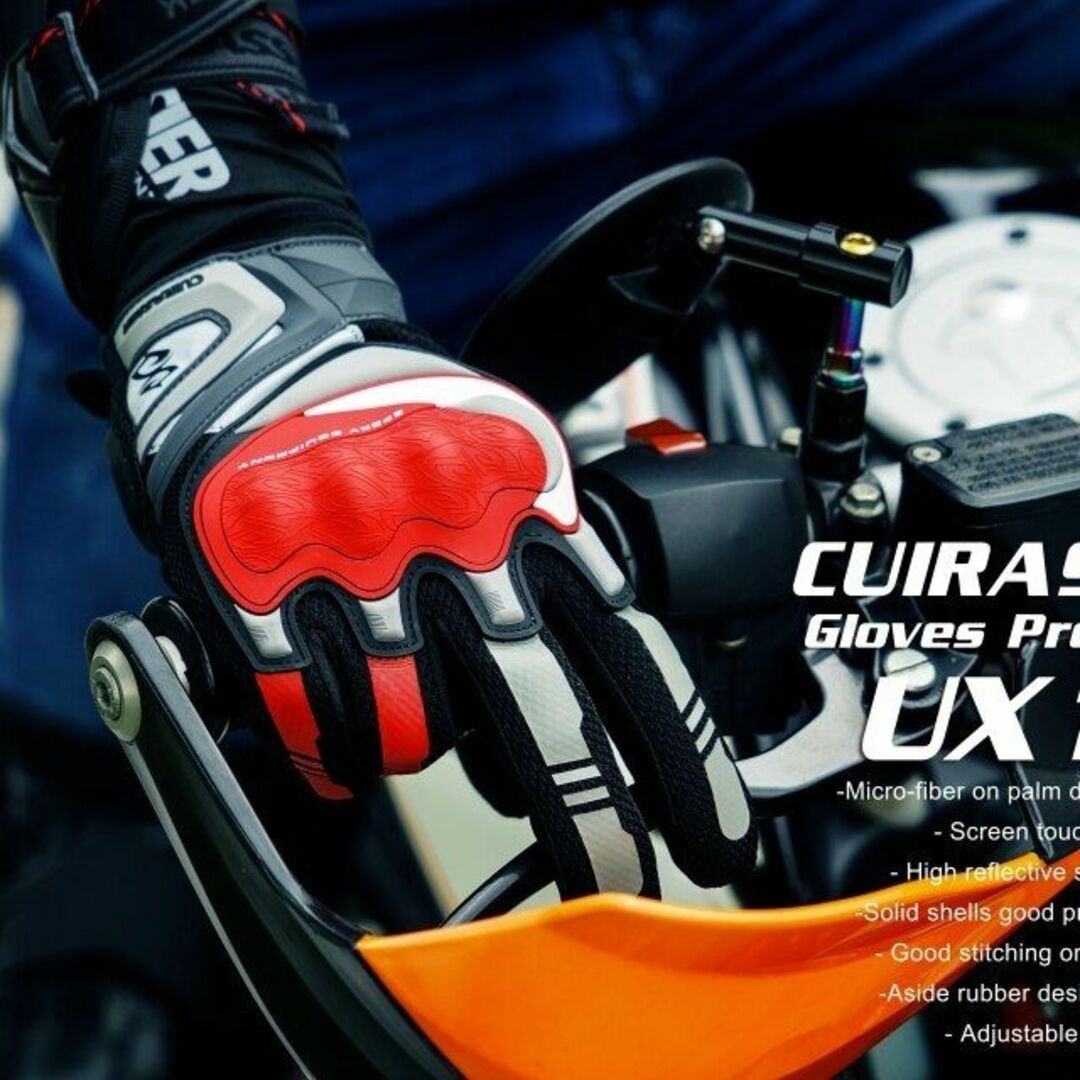 バイク グローブ 手袋 バイク用 オートバイ 春 夏 UX-100 ∴〇 自動車/バイクのバイク(装備/装具)の商品写真