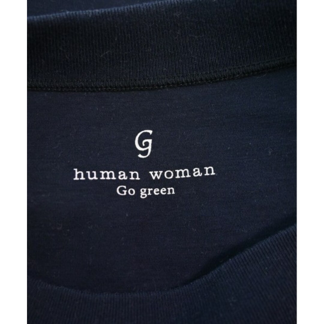 HUMAN WOMAN(ヒューマンウーマン)のHUMAN WOMAN ヒューマン　ウーマン Tシャツ・カットソー M 紺 【古着】【中古】 レディースのトップス(カットソー(半袖/袖なし))の商品写真