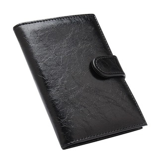 【新品】パスポートケース　カード　ケース　ブラック　レザー　革　海外(手帳)