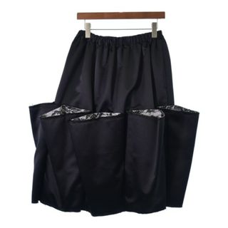 コムデギャルソン(COMME des GARCONS)のCOMME des GARCONS コムデギャルソン ひざ丈スカート XS 黒 【古着】【中古】(ひざ丈スカート)