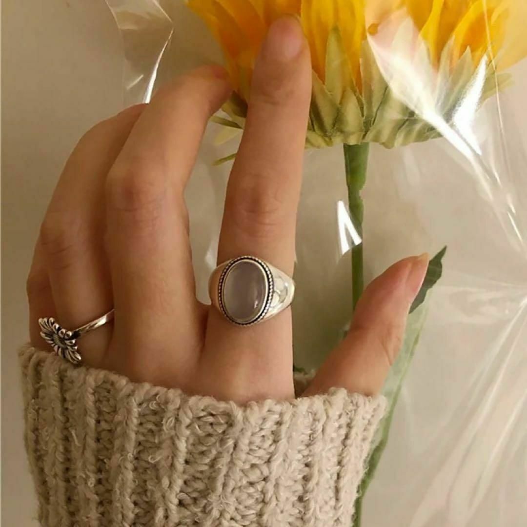 ムーンストーンリング　ホワイトストーン　シルバー925 指輪　レディース レディースのアクセサリー(リング(指輪))の商品写真