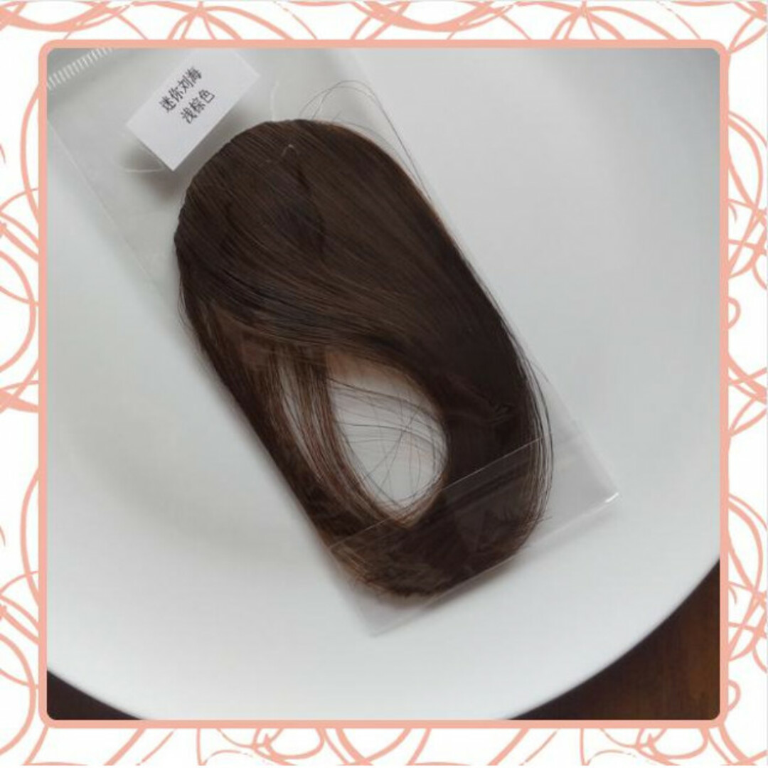 前髪ウィッグ A ブラウン ストレート クリップ式 シースルー レディース レディースのウィッグ/エクステ(前髪ウィッグ)の商品写真