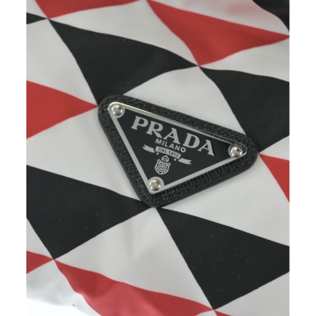 PRADA(プラダ)のPRADA プラダ マフラー - 白x赤x黒(総柄) 【古着】【中古】 レディースのファッション小物(マフラー/ショール)の商品写真