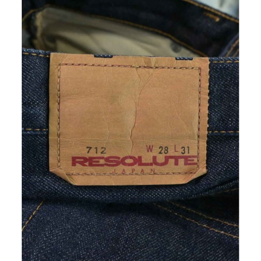 RESOLUTE(リゾルト)のRESOLUTE リゾルト デニムパンツ 28(S位) インディゴ(デニム) 【古着】【中古】 メンズのパンツ(デニム/ジーンズ)の商品写真