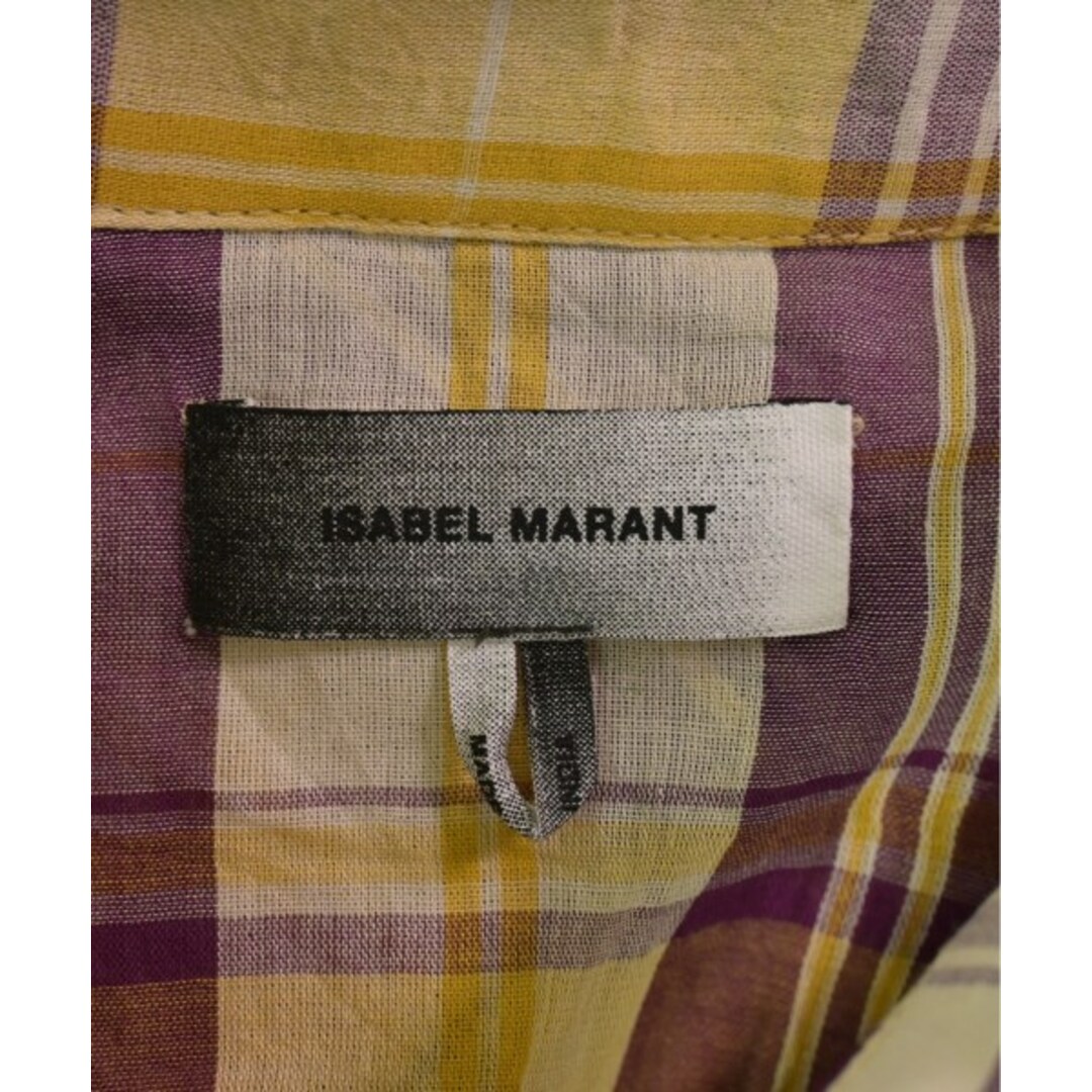 Isabel Marant(イザベルマラン)のISABEL MARANT カジュアルシャツ M 黄系x紫x白(チェック) 【古着】【中古】 メンズのトップス(シャツ)の商品写真