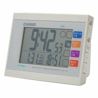 CASIOカシオ 目覚まし時計 電波 デジタル 生活環境 温度 湿度 カレンダー(置時計)