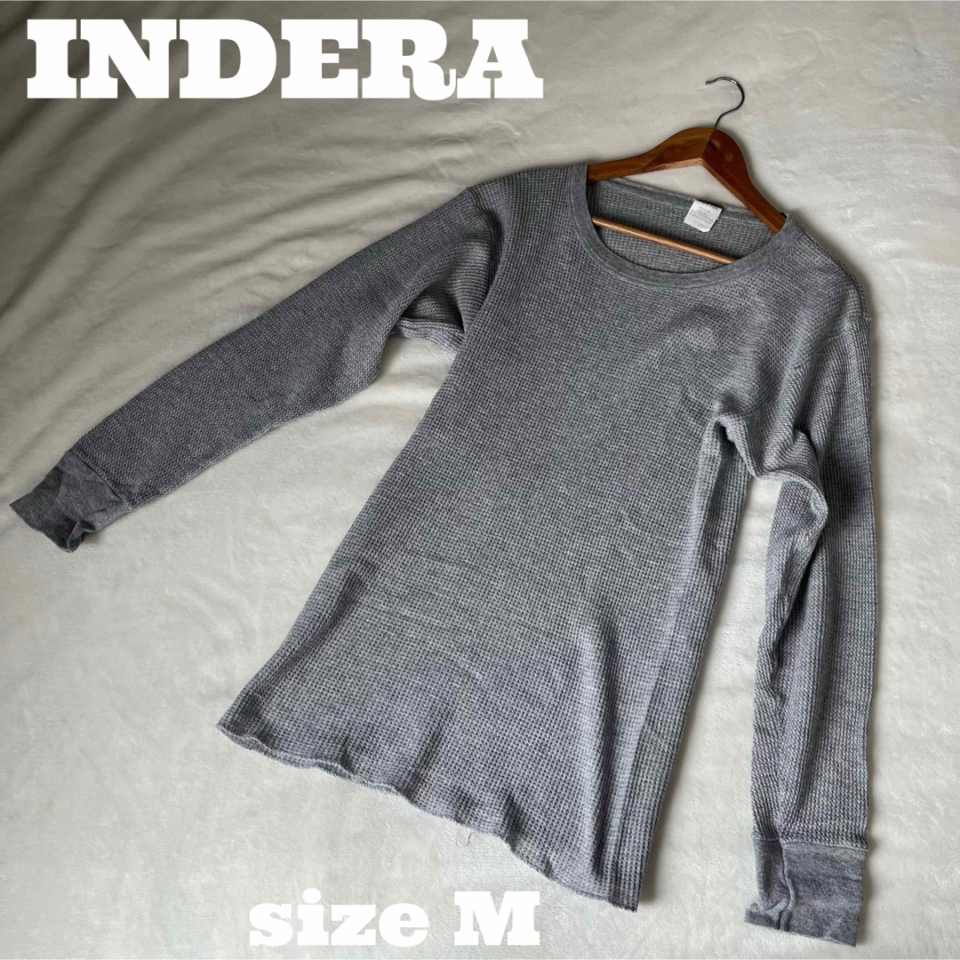 INDERA(インデラ)のINDERA  インデラ  サーマル  長袖 カットソー グレー Mサイズ メンズのトップス(Tシャツ/カットソー(七分/長袖))の商品写真