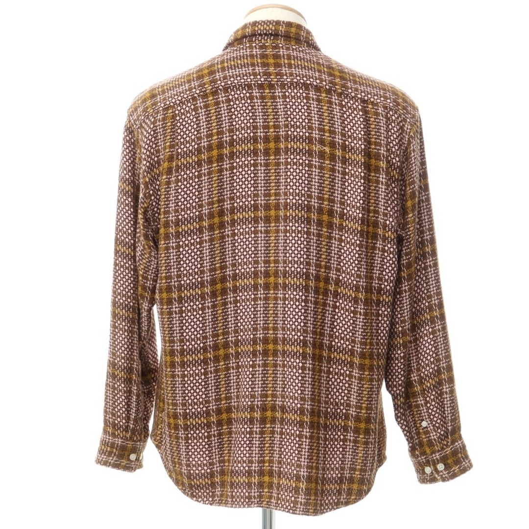 Supreme(シュプリーム)の【中古】シュプリーム Supreme 2023年春夏 Basket Weave Plaid Shirt コットン カジュアルシャツ ブラウンxピンク【サイズS】【メンズ】 メンズのトップス(シャツ)の商品写真