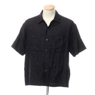 シュプリーム(Supreme)の【中古】シュプリーム Supreme 2023年春夏 Nouveau Embroidered S/S Shirt 半袖シャツ ブラック【サイズS】【メンズ】(シャツ)