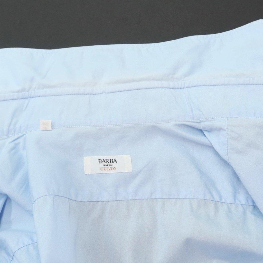 BARBA(バルバ)の【中古】バルバ BARBA コットン ホリゾンタルカラー ドレスシャツ ライトブルー【サイズ39】【メンズ】 メンズのトップス(シャツ)の商品写真