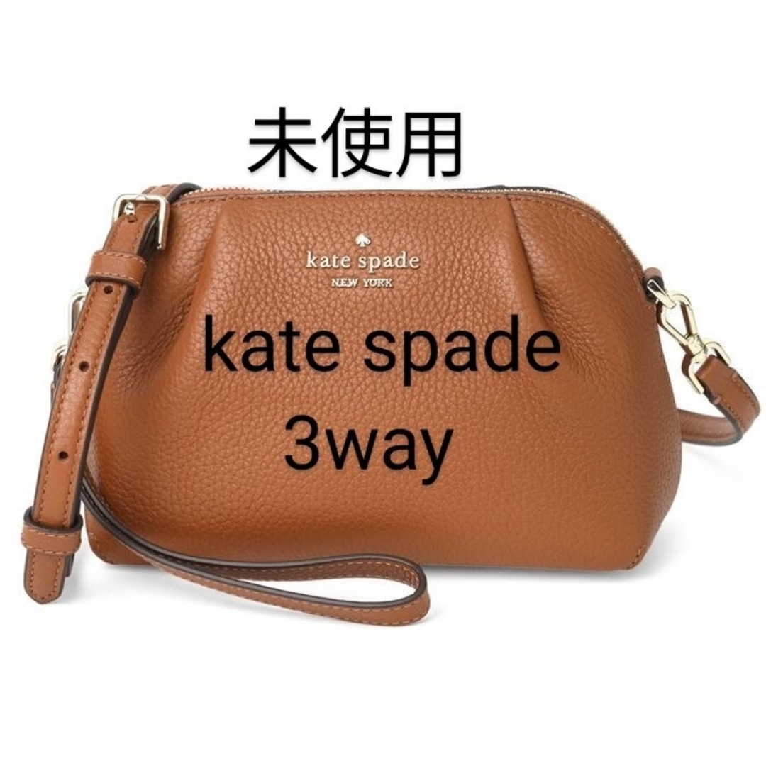 kate spade new york(ケイトスペードニューヨーク)のケイトスペード　本革3wayバッグ　ショルダーバッグ　リスレット　ポーチ レディースのバッグ(ショルダーバッグ)の商品写真