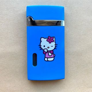 サンリオ(サンリオ)の新品zippo型ライターターボライターガスライターキティーちゃんデザインブルー(キャラクターグッズ)