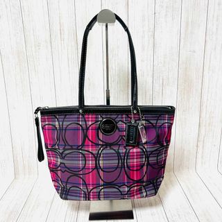 COACH コーチ トート バッグ キャンバス カラフル ショルダー付き参考