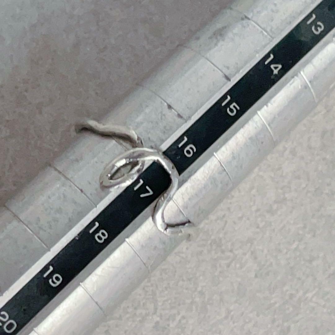 レターリング“N” イニシャル　シルバー950  17号スターリング レディースのアクセサリー(リング(指輪))の商品写真