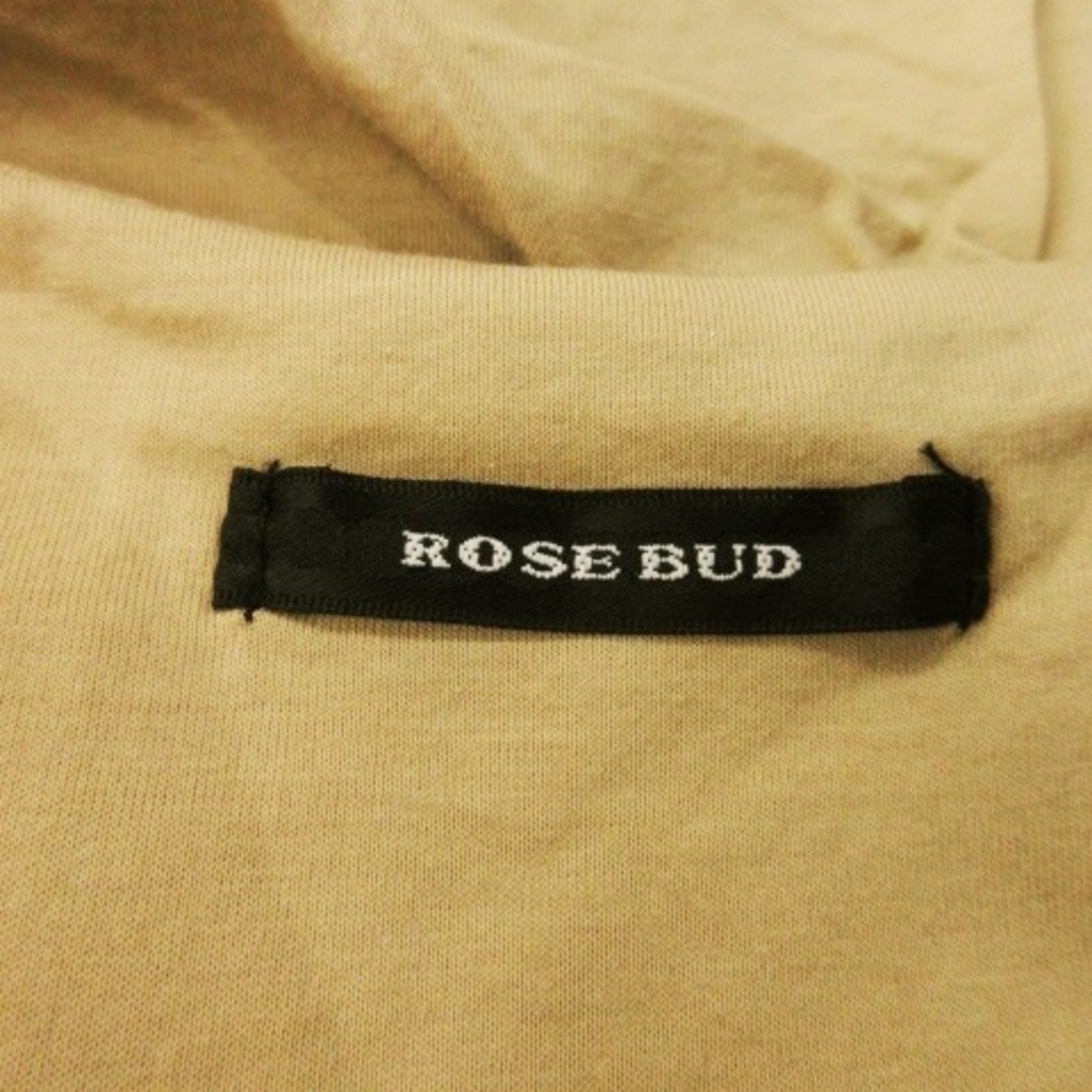 ROSE BUD(ローズバッド)のローズバッド カットソー 半袖 バルーンスリーブ ストレッチ 綿 F ベージュ レディースのトップス(カットソー(半袖/袖なし))の商品写真