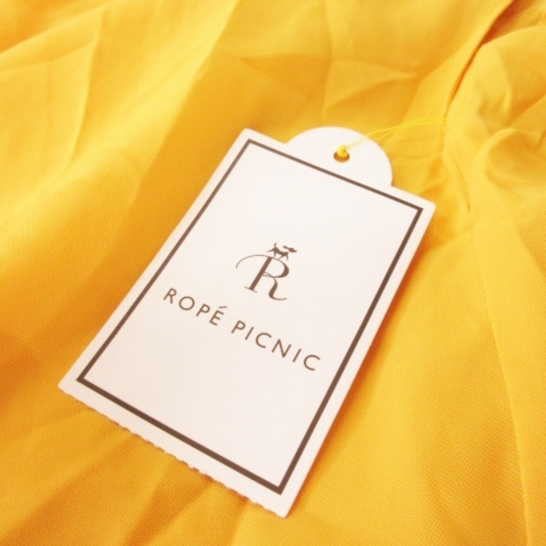 Rope' Picnic(ロペピクニック)のロペピクニック ブラウス Vネック 半袖 フレンチスリーブ 透け感 38 黄 レディースのトップス(シャツ/ブラウス(半袖/袖なし))の商品写真