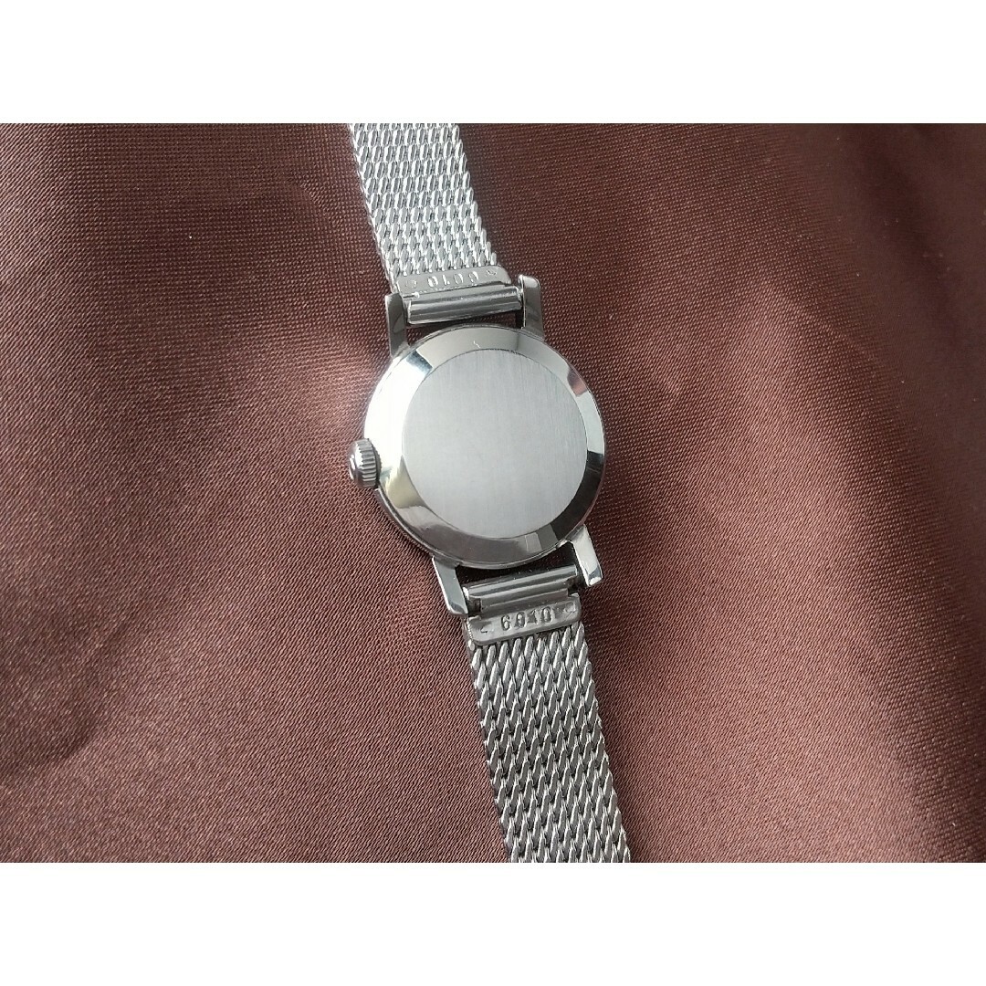 店舗在庫をネットで確認 ⭐OH済　オメガ　大きめ カットガラス　希少　純正ベルト　レディース腕時計　美品