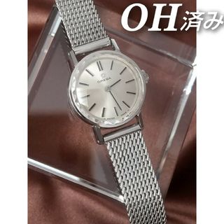 オメガ(OMEGA)の⭐OH済　オメガ　大きめ カットガラス　希少　純正ベルト　レディース腕時計　美品(腕時計)