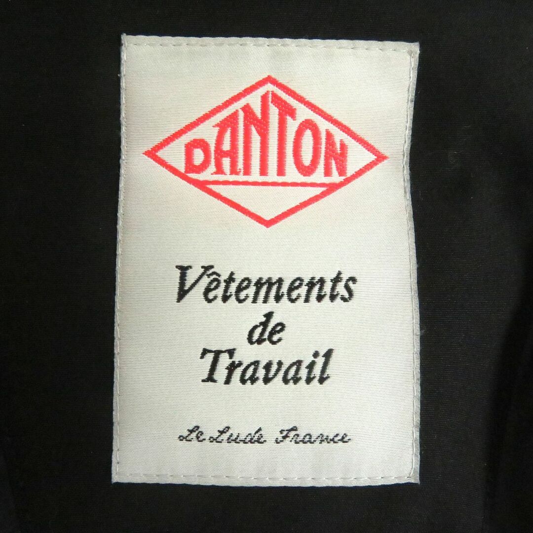 DANTON(ダントン)の良品□DANTON/ダントン ロゴ入り ラクーンファー フーデッド WZIP ダウンコート/ジャケット ブラック 36 正規品 メンズ 寒い時期に！　t16-st30317-411 メンズのジャケット/アウター(ダウンジャケット)の商品写真