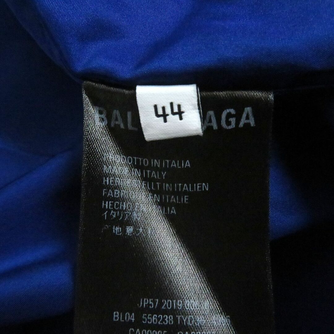 Balenciaga(バレンシアガ)の極美品□19AW バレンシアガ 556238 バックロゴ フード入り オーバーサイズ レインコート/ウィンドブレーカー ブルー 44 イタリア製 正規品　t06-st30317-354 メンズのジャケット/アウター(その他)の商品写真