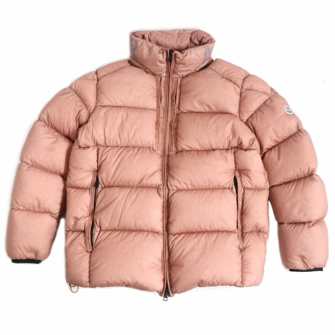 MONCLER(モンクレール)の極美品□20-21AW MONCLER/モンクレール CEVENNE 襟元ロゴ入り/ロゴワッペン WZIP フード入り ダウンジャケット ピンク 4 国内正規 メンズ メンズのジャケット/アウター(ダウンジャケット)の商品写真