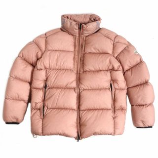 モンクレール(MONCLER)の極美品□20-21AW MONCLER/モンクレール CEVENNE 襟元ロゴ入り/ロゴワッペン WZIP フード入り ダウンジャケット ピンク 4 国内正規 メンズ(ダウンジャケット)