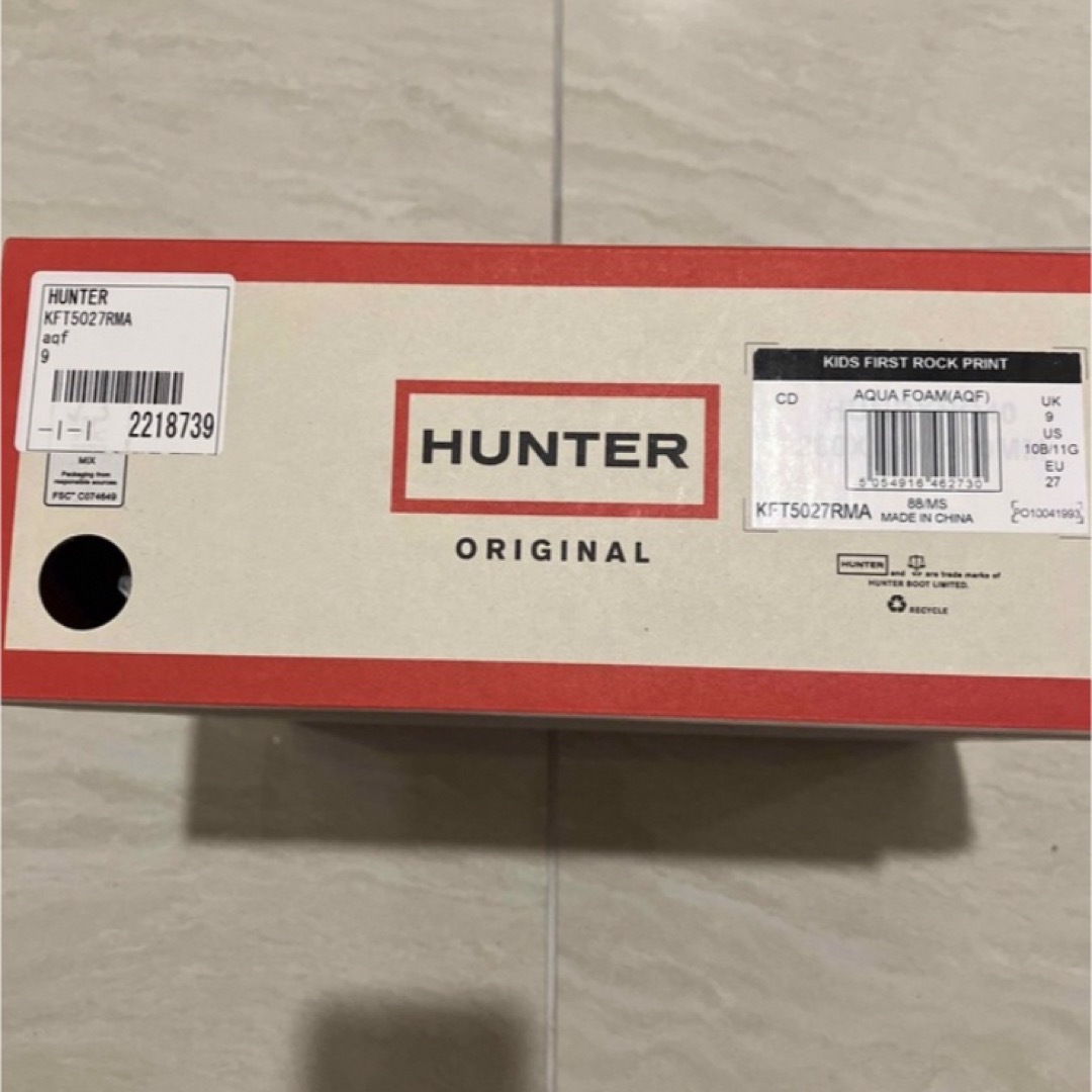 HUNTER(ハンター)のHunter キッズ　レインブーツ　UK9 キッズ/ベビー/マタニティのキッズ靴/シューズ(15cm~)(長靴/レインシューズ)の商品写真