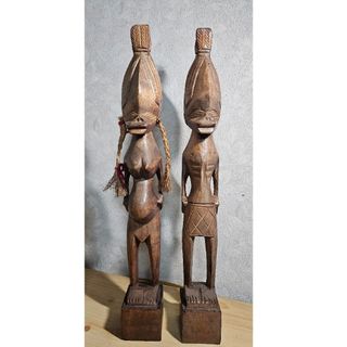 木彫り　原住民　インディアン　アンティーク　インテリア　置物(彫刻/オブジェ)