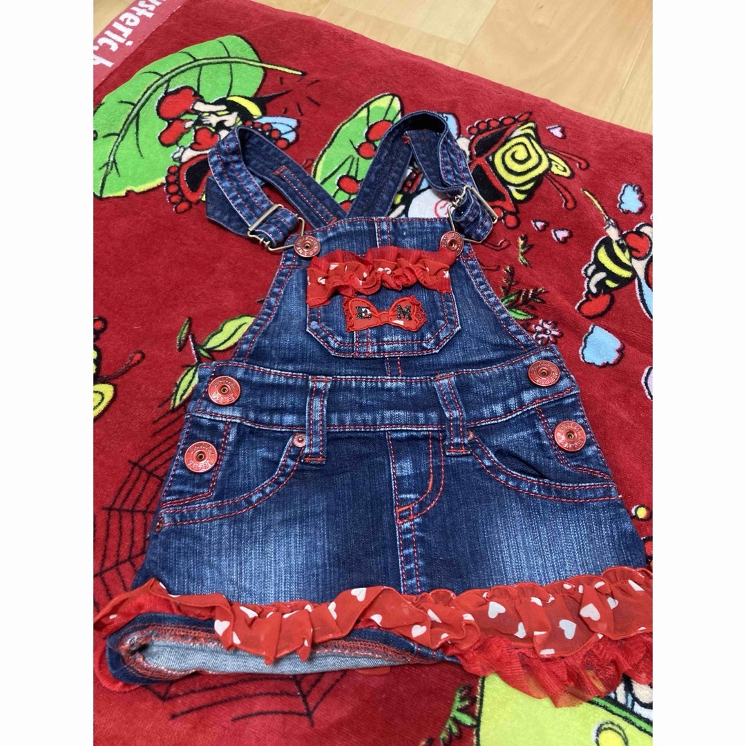 EARTHMAGIC(アースマジック)のEARTHMAGIC サロペット 100 キッズ/ベビー/マタニティのキッズ服女の子用(90cm~)(スカート)の商品写真