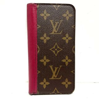 ルイヴィトン(LOUIS VUITTON)のLOUIS VUITTON(ルイヴィトン) 携帯電話ケース モノグラム IPHONE11フォリオ M69678 フューシャ iPhoneケース/イニシャル刻印 モノグラム・キャンバス、レザー（皮革の種類：牛革）(モバイルケース/カバー)