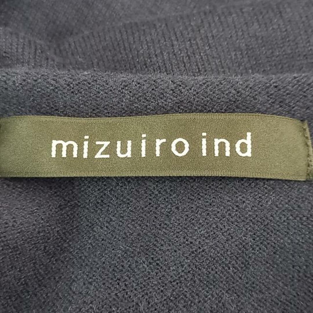 mizuiro  ind(ミズイロインド) ワンピース レディース - ダークネイビー クルーネック/ノースリーブ/ひざ丈/ニット レディースのワンピース(その他)の商品写真