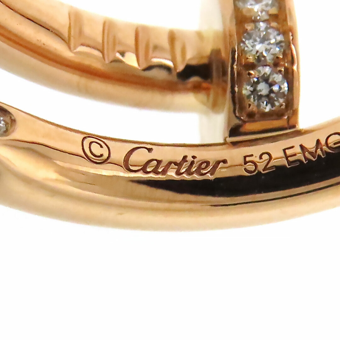 Cartier(カルティエ)のカルティエ ジュスト アン クル ダイヤモンド リング #52 B4094852 Au750 (K18PG) レディース CARTIER [美品] 【中古】 【ジュエリー】 レディースのアクセサリー(リング(指輪))の商品写真