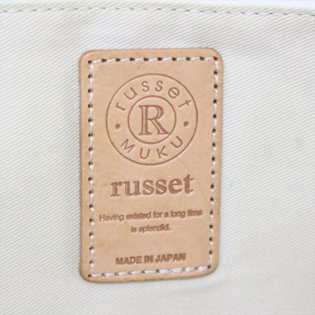 Russet(ラシット)のrusset(ラシット) トートバッグ - アイボリー×ライトブラウン×マルチ キャンバス×レザー レディースのバッグ(トートバッグ)の商品写真