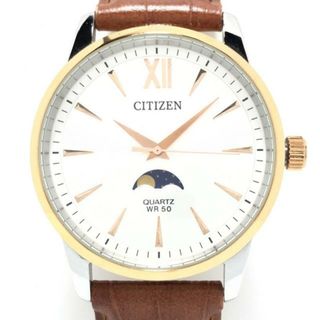 シチズン(CITIZEN)のCITIZEN(シチズン) 腕時計 - AK5006-58A/6321-S121426 メンズ 社外ベルト/ムーンフェイス シルバー(その他)