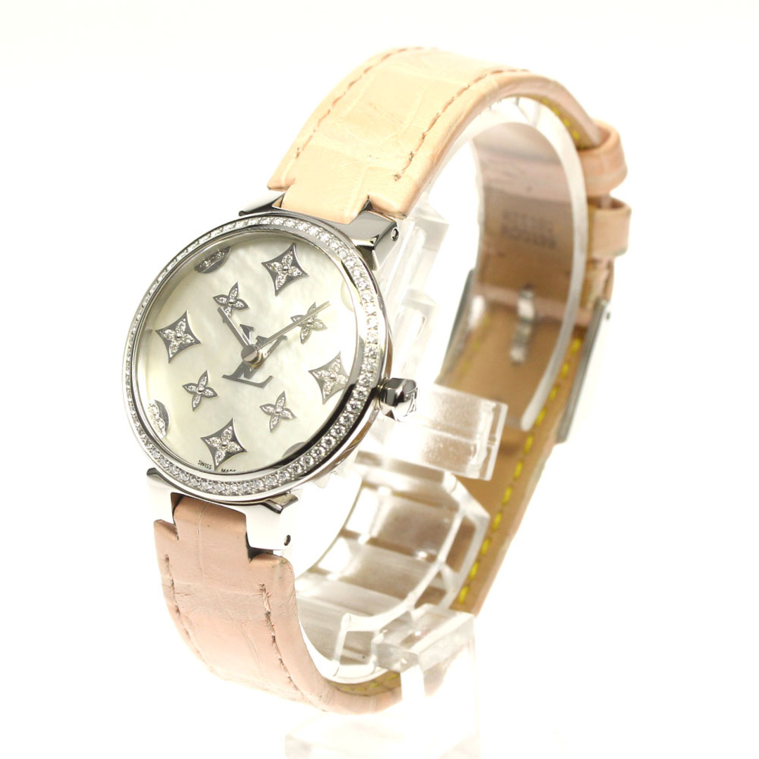 LOUIS VUITTON(ルイヴィトン)のルイ・ヴィトン LOUIS VUITTON QA109 タンブールスリム ダイヤベゼル クォーツ メンズ 良品 箱・保証書付き_802161 メンズの時計(腕時計(アナログ))の商品写真