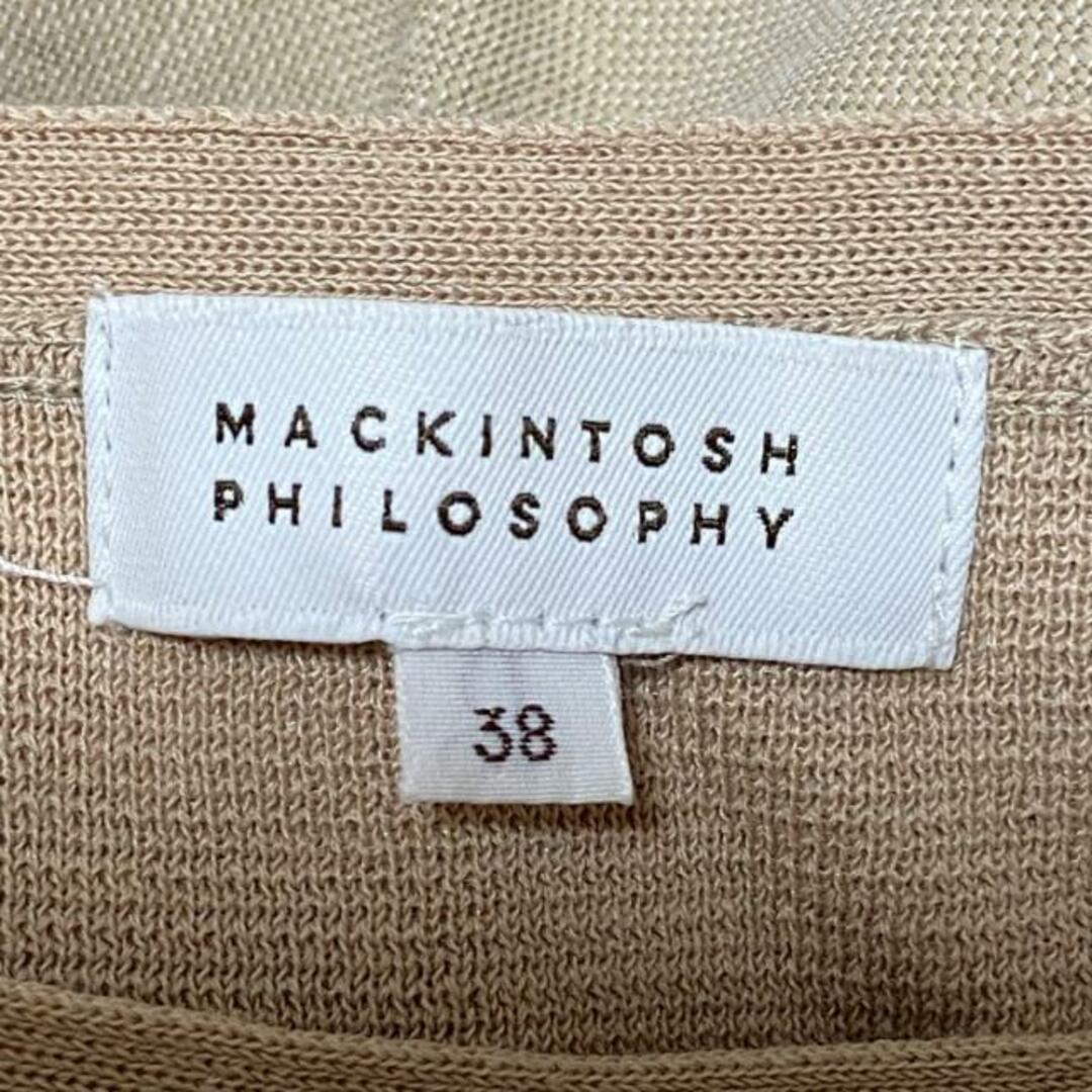 MACKINTOSH PHILOSOPHY(マッキントッシュフィロソフィー)のMACKINTOSH PHILOSOPHY(マッキントッシュフィロソフィー) ワンピース サイズ38 L レディース - ベージュ クルーネック/半袖/ロング レディースのワンピース(その他)の商品写真