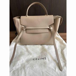 セリーヌ(celine)の【美品】CELINE セリーヌ ベルトバッグ ライトトープ(ハンドバッグ)