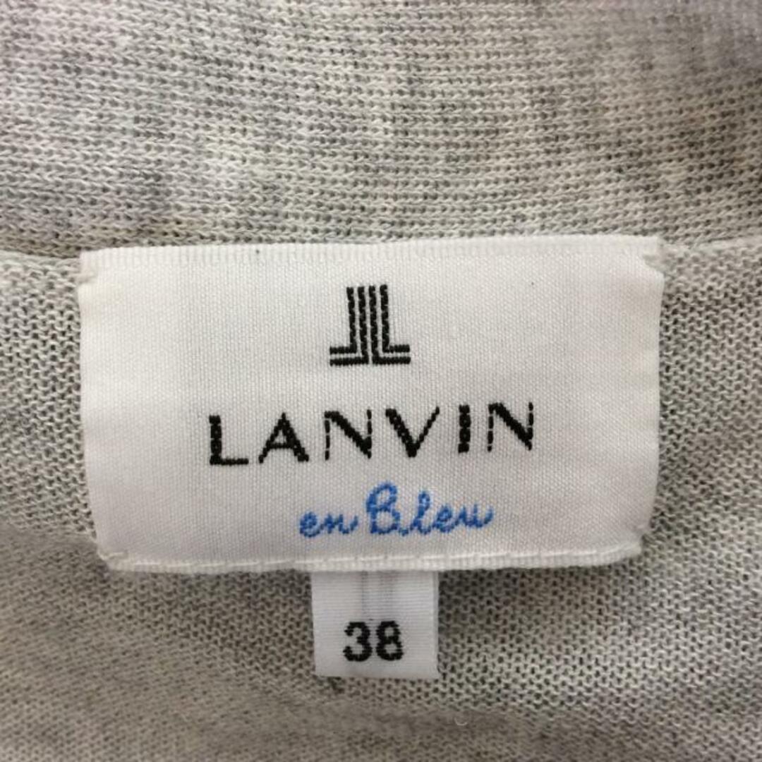 LANVIN en Bleu(ランバンオンブルー)のLANVIN en Bleu(ランバンオンブルー) カーディガン サイズ38 M レディース - ライトグレー 長袖/ラメ/ロング丈 レディースのトップス(カーディガン)の商品写真