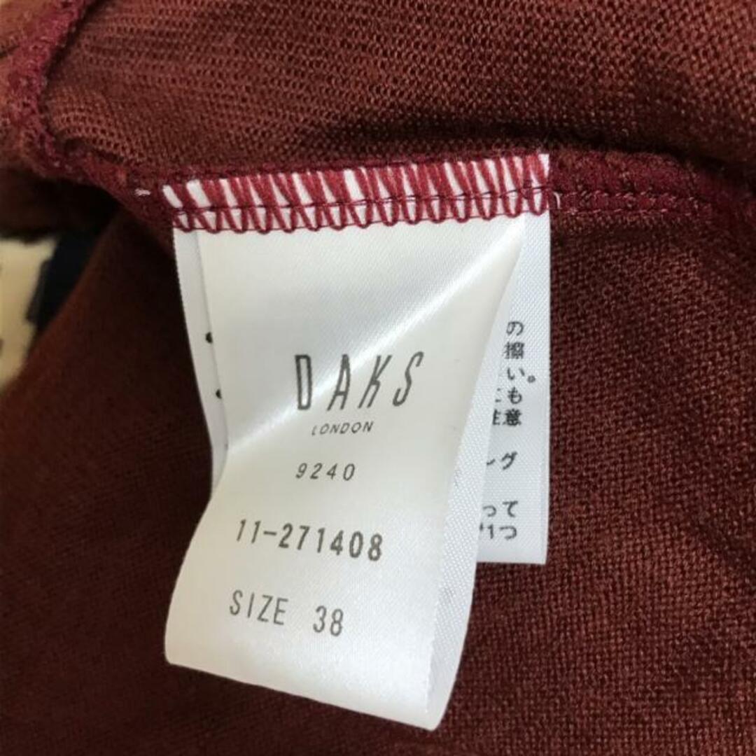 DAKS(ダックス)のDAKS(ダックス) 長袖セーター サイズ38 L レディース - ブラウン×ベージュ×マルチ 異素材切替/フリル レディースのトップス(ニット/セーター)の商品写真