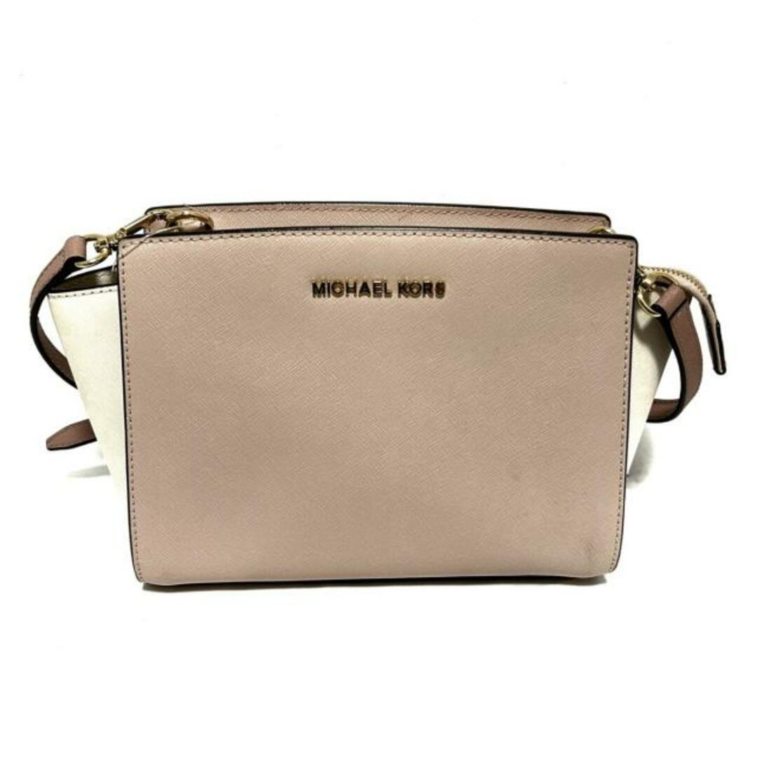 Michael Kors(マイケルコース)のMICHAEL KORS(マイケルコース) ショルダーバッグ - 30T4MLMM2T ピンク×アイボリー レザー レディースのバッグ(ショルダーバッグ)の商品写真