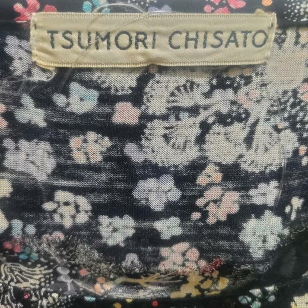 TSUMORI CHISATO(ツモリチサト)のTSUMORI CHISATO(ツモリチサト) ワンピース サイズ2 M レディース美品  - 黒×マルチ 長袖/ミニ/フリル レディースのワンピース(その他)の商品写真