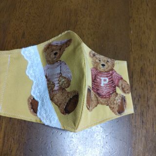 ハンドメイド　インナーマスク　Pくまさん　レース