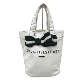 ジルバイジルスチュアート(JILL by JILLSTUART)のJILL by JILLSTUART(ジルバイジルスチュアート) トートバッグ - 白 リボン キャンバス(トートバッグ)