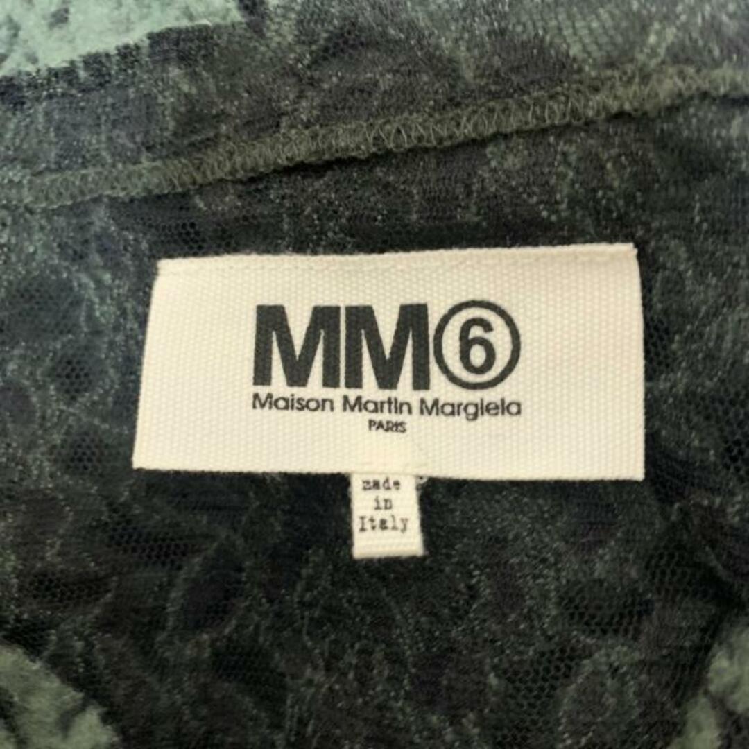 MM6(エムエムシックス)のMM6(エムエムシックス) 半袖カットソー サイズ42 L レディース美品  - ブルーグリーン×黒 レース レディースのトップス(カットソー(半袖/袖なし))の商品写真