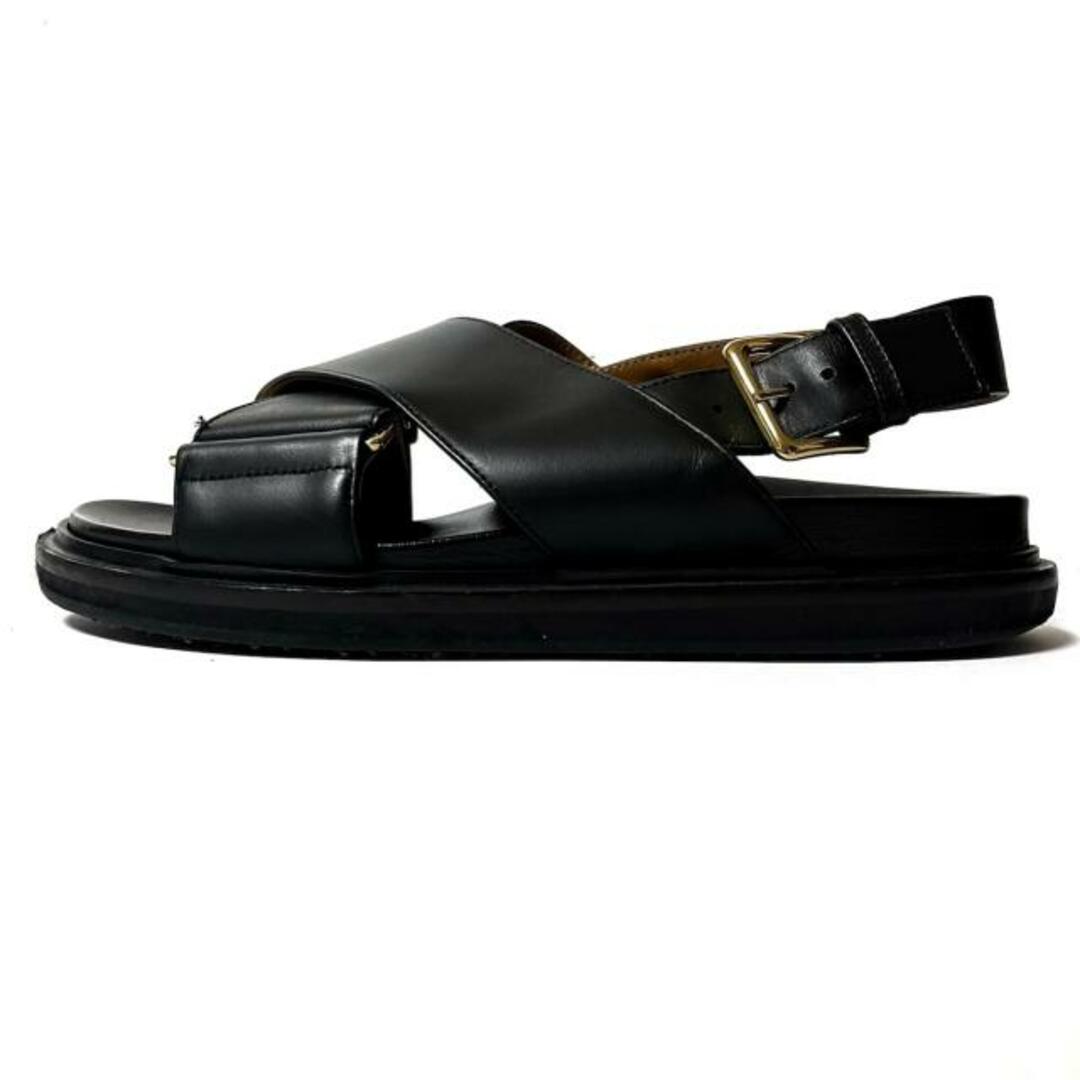MARNI(マルニ) サンダル 37 レディース - 黒 レザー MARNI(マルニ) サンダル 37 レディース - 黒 レザー