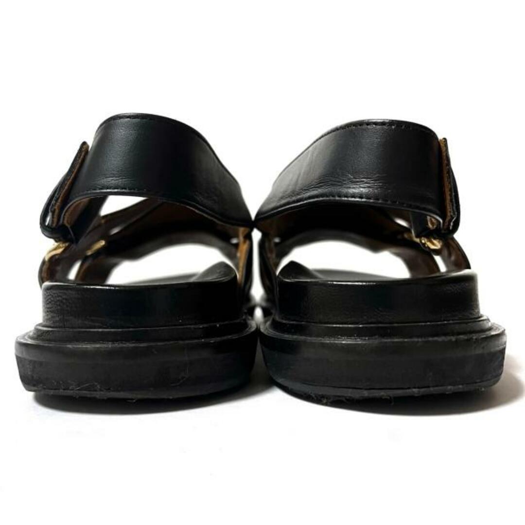 MARNI(マルニ) サンダル 37 レディース - 黒 レザー MARNI(マルニ) サンダル 37 レディース - 黒 レザー