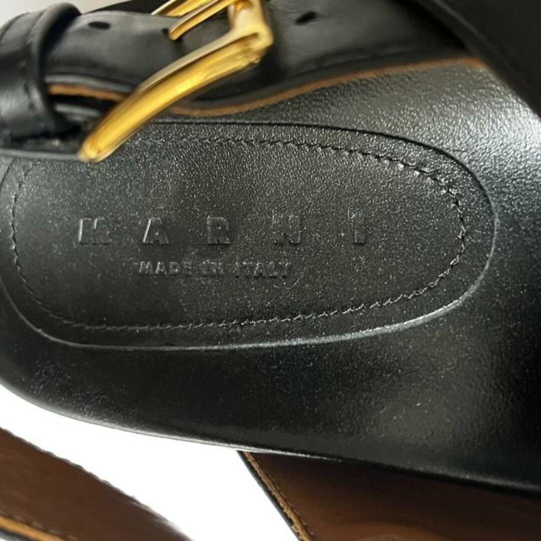 MARNI(マルニ) サンダル 37 レディース - 黒 レザー MARNI(マルニ) サンダル 37 レディース - 黒 レザー