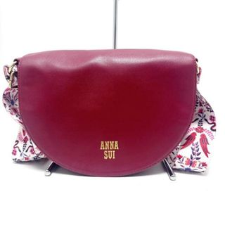 アナスイ(ANNA SUI)のANNA SUI(アナスイ) ショルダーバッグ美品  - レッド 合皮(ショルダーバッグ)