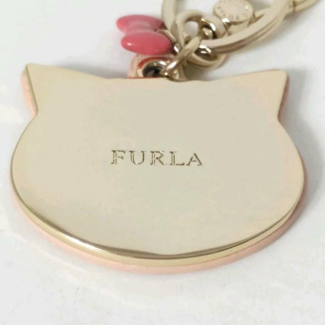 Furla(フルラ)のFURLA(フルラ) キーホルダー(チャーム) - ゴールド×アイボリー×マルチ ネコ 金属素材×レザー レディースのファッション小物(キーホルダー)の商品写真